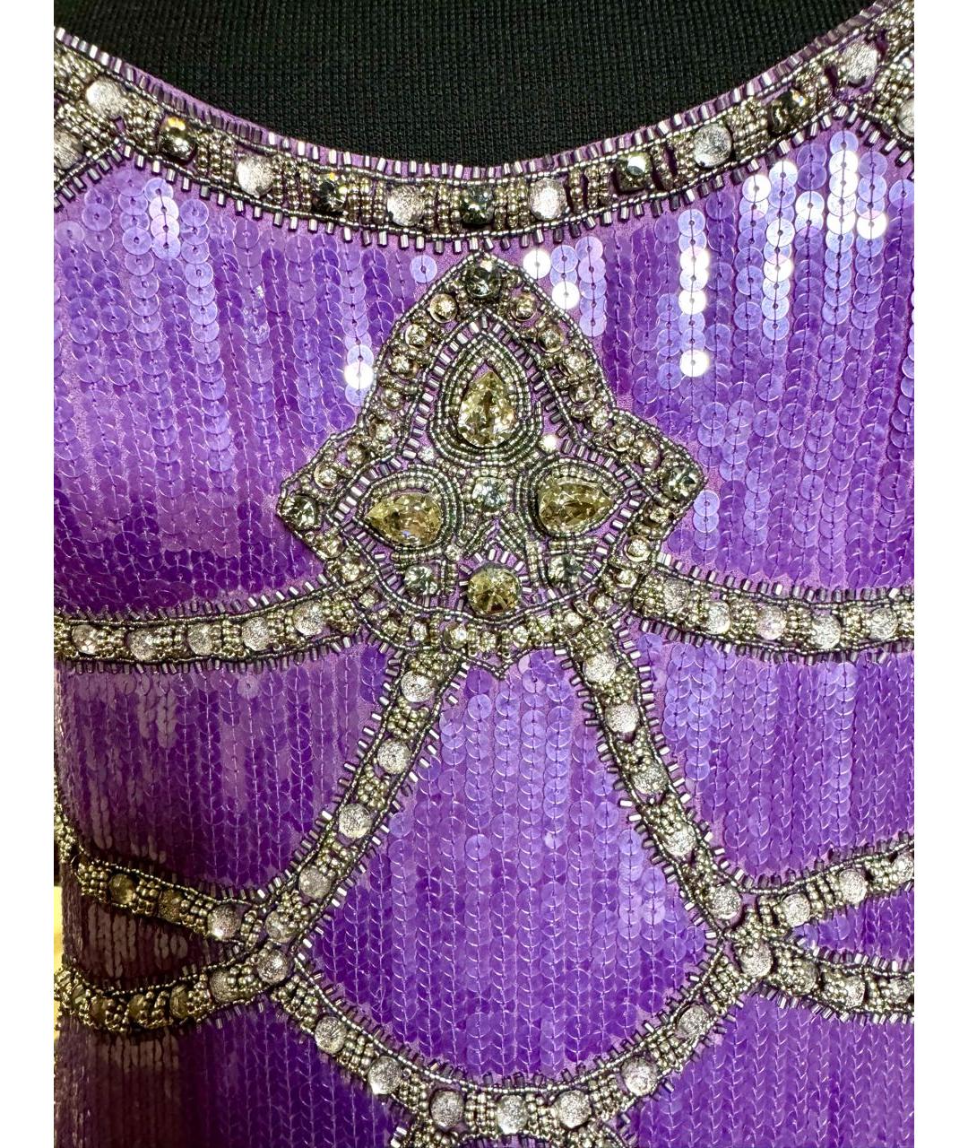 JENNY PACKHAM Фиолетовое шелковое вечернее платье, фото 4