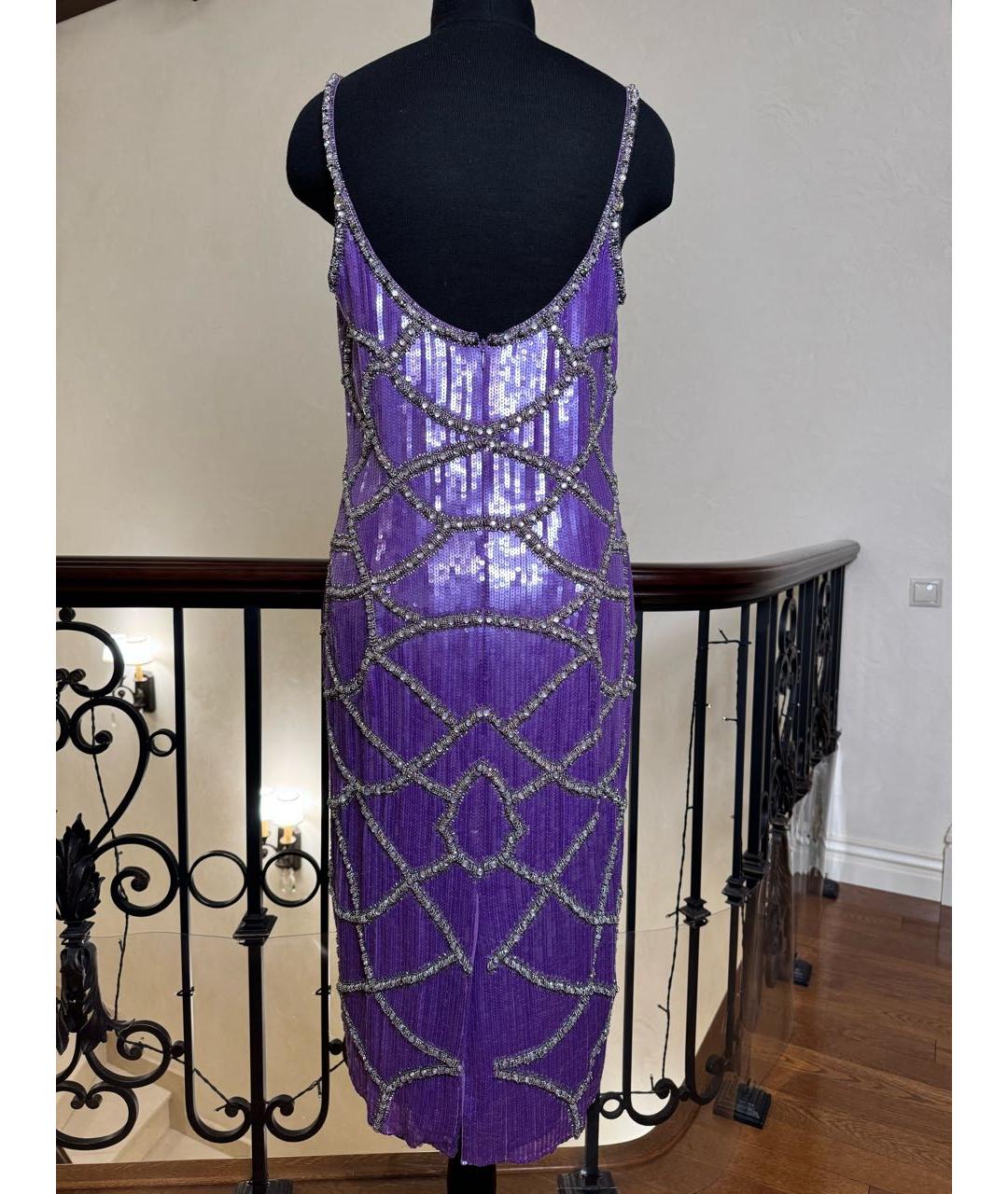 JENNY PACKHAM Фиолетовое шелковое вечернее платье, фото 2