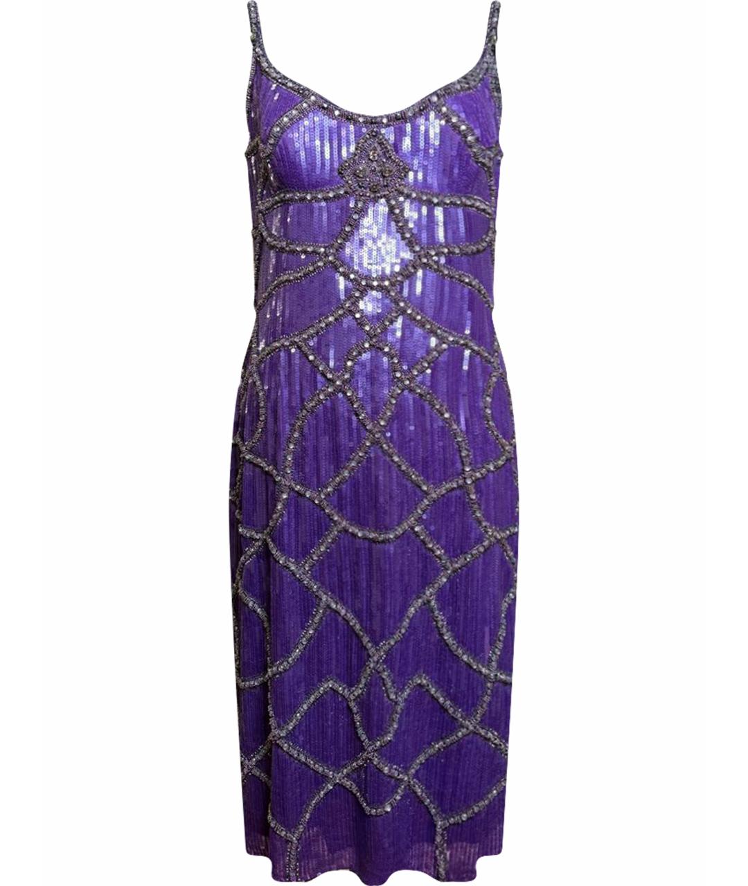JENNY PACKHAM Фиолетовое шелковое вечернее платье, фото 1