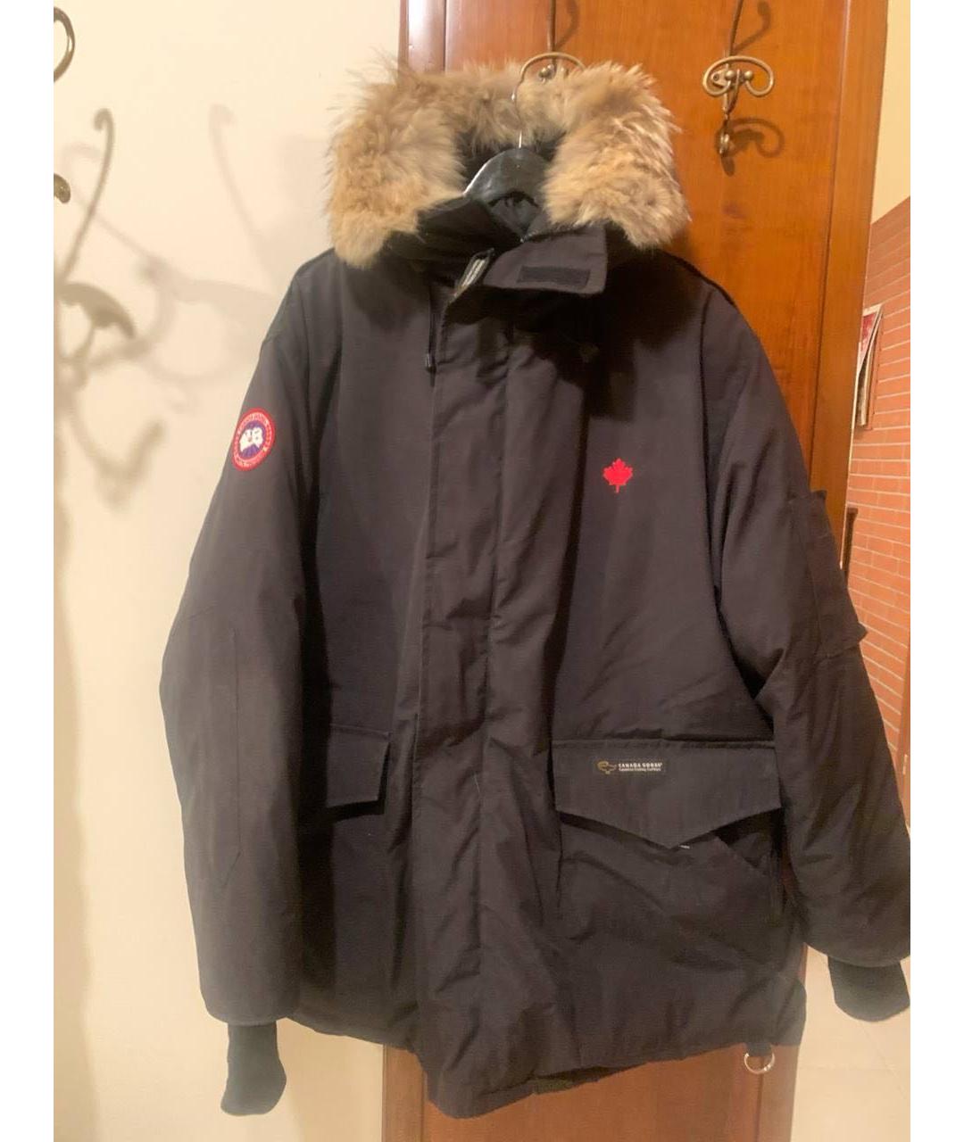 CANADA GOOSE Черная полиэстеровая куртка, фото 4