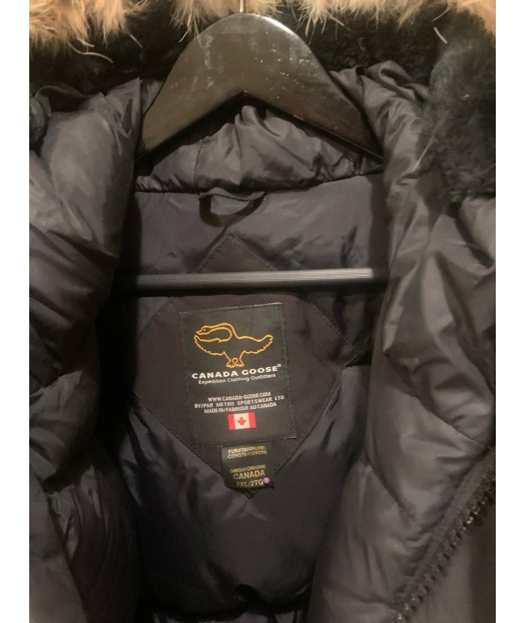 CANADA GOOSE Черная полиэстеровая куртка, фото 3