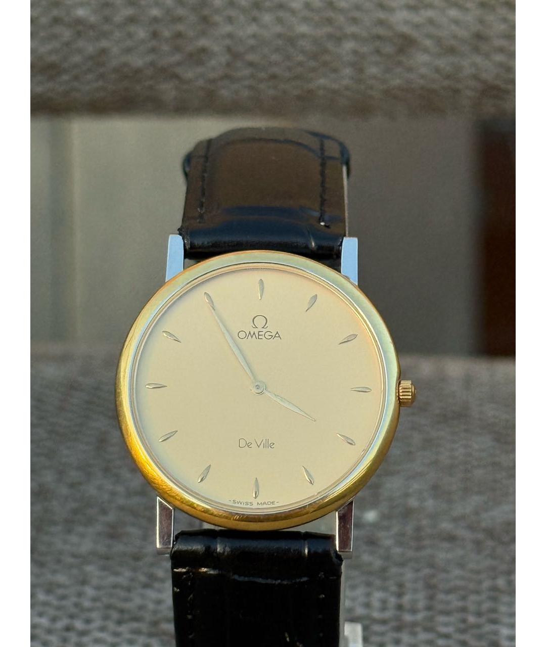 OMEGA Золотые позолоченные часы, фото 5