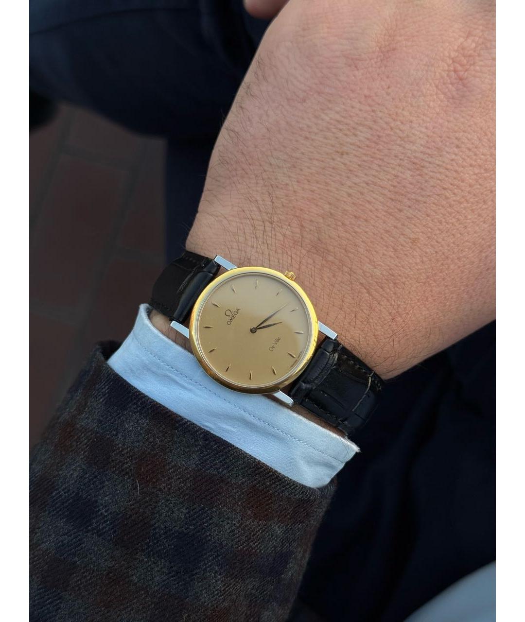 OMEGA Золотые позолоченные часы, фото 6