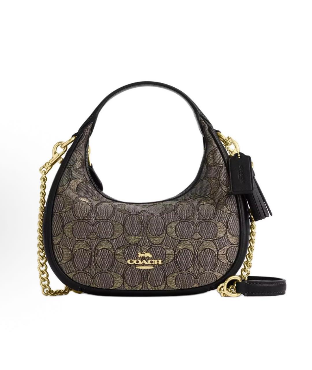 COACH Серая сумка с короткими ручками, фото 9