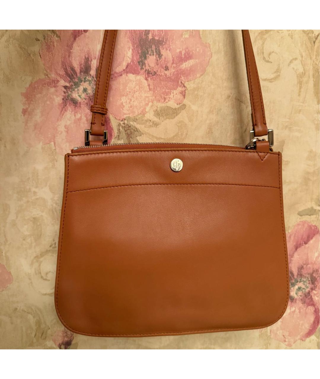 LORO PIANA Коричневая кожаная сумка через плечо, фото 5