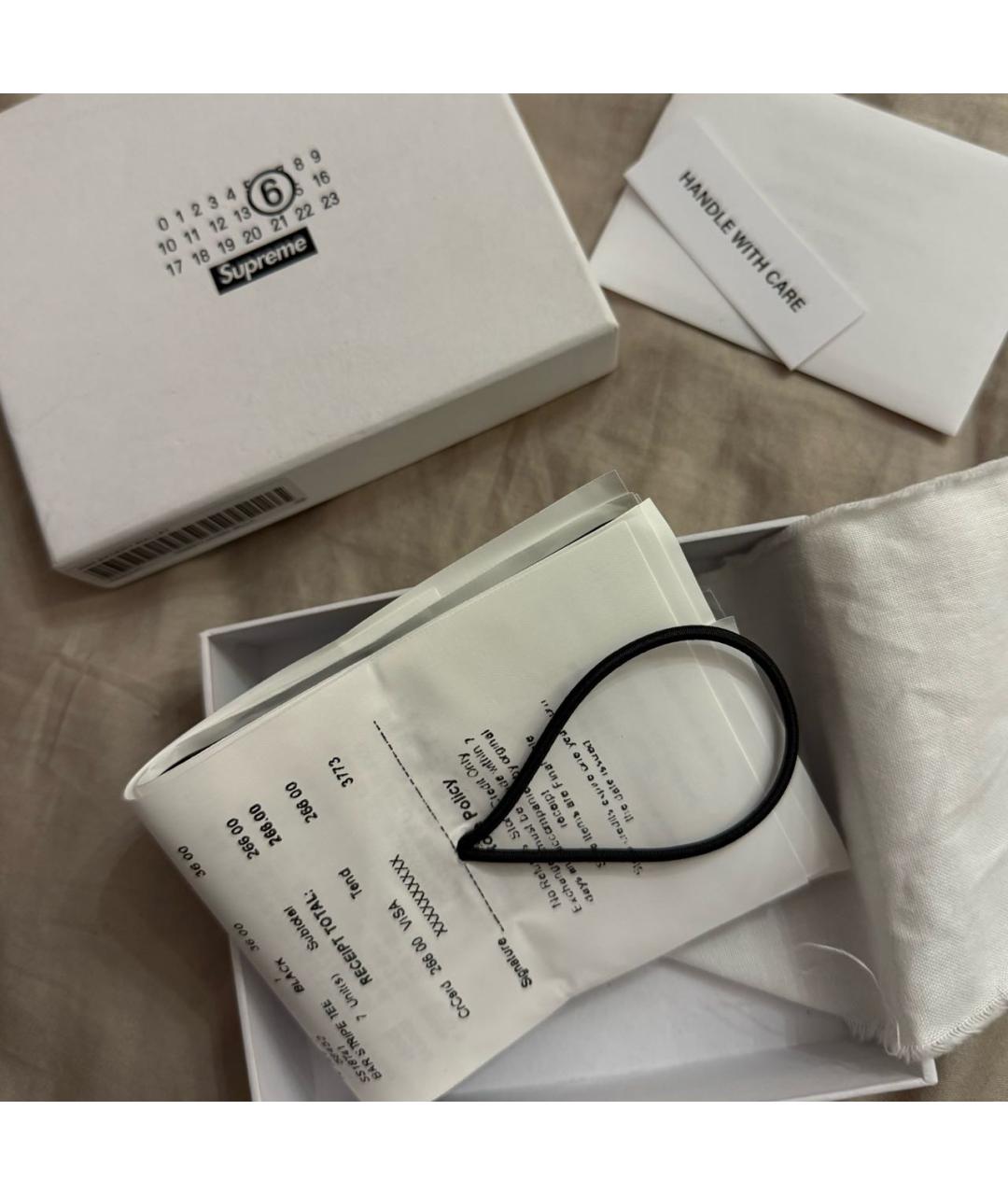 SUPREME Белый кожаный кошелек, фото 3