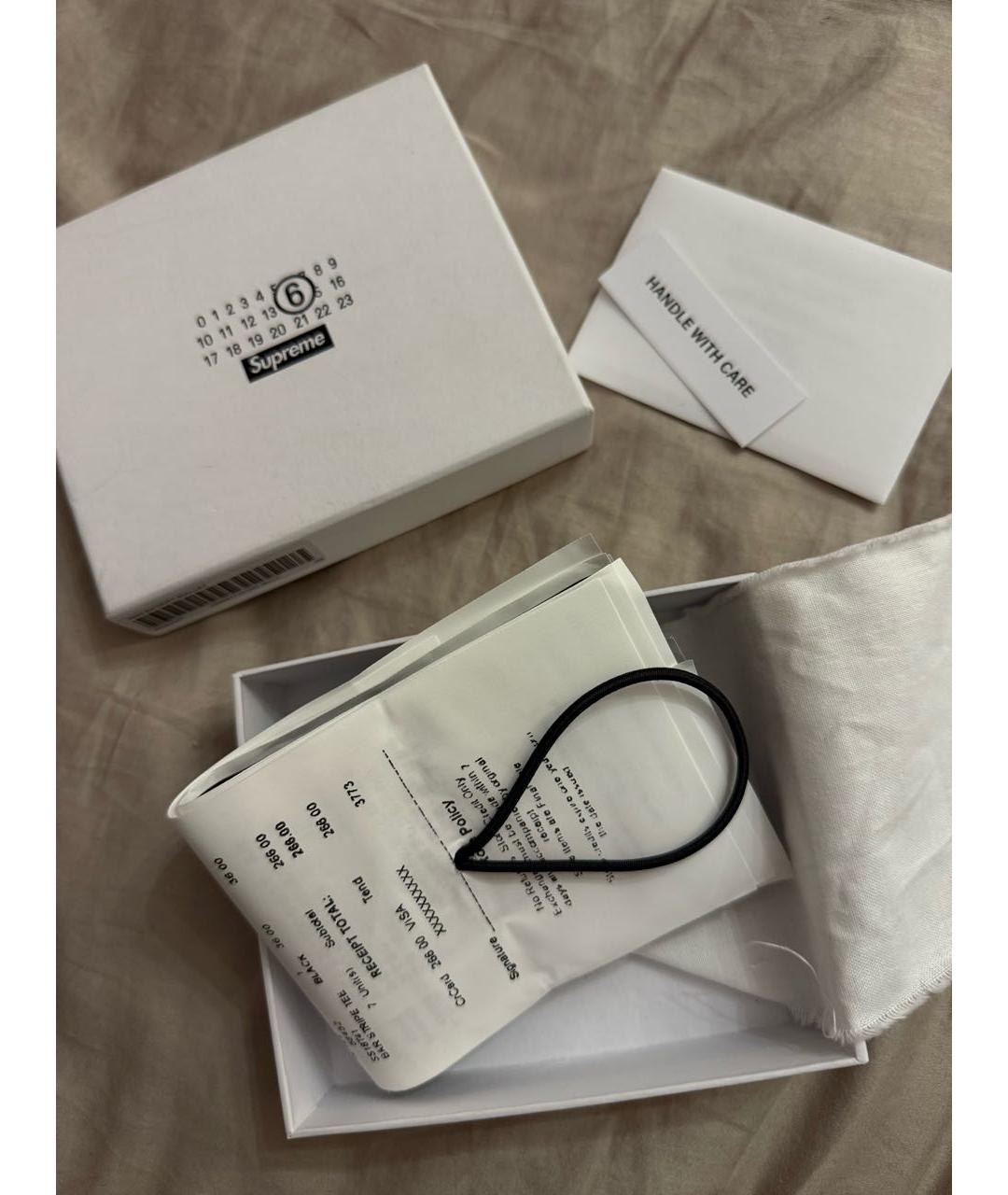 SUPREME Белый кожаный кошелек, фото 3