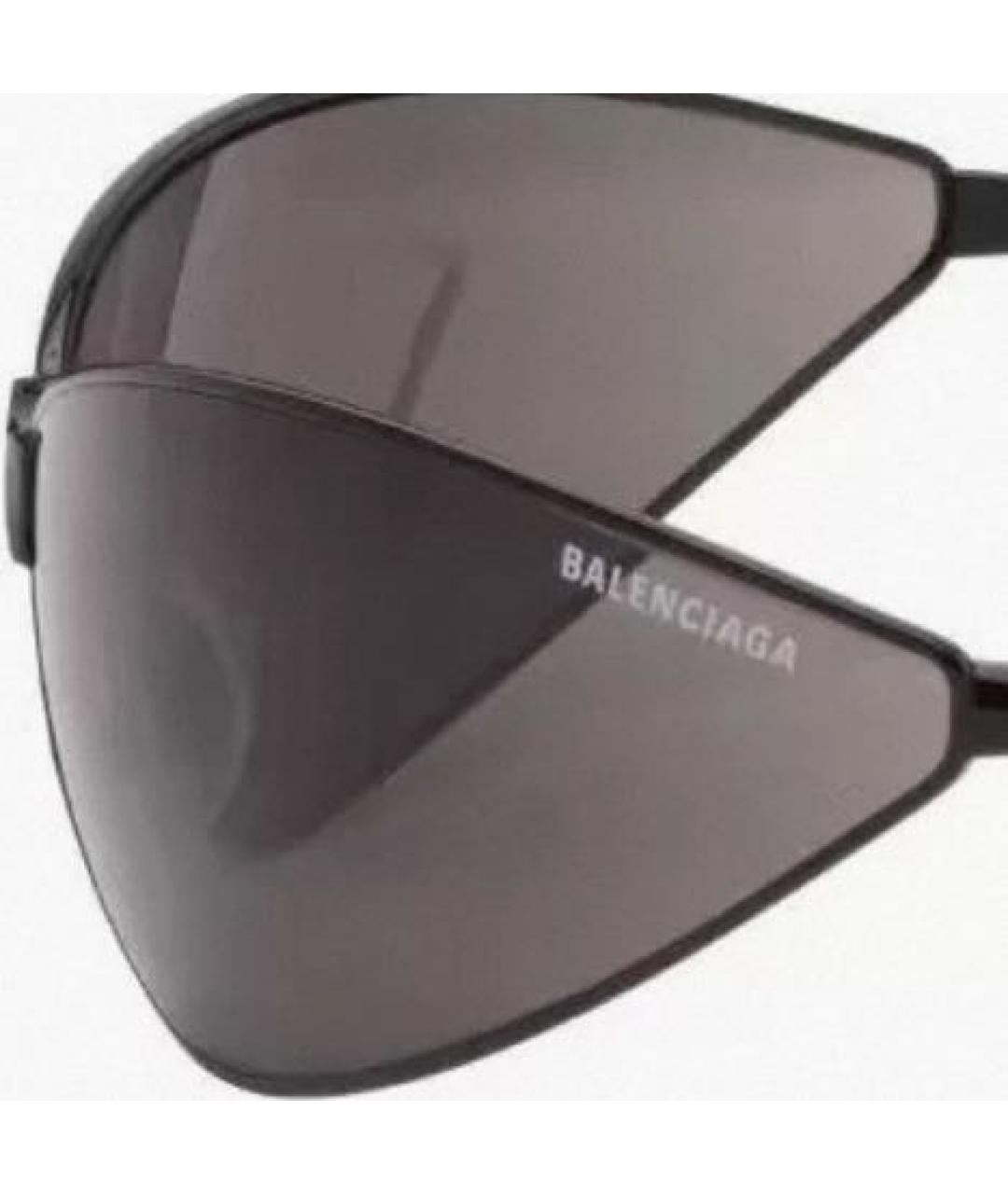 BALENCIAGA Черные пластиковые солнцезащитные очки, фото 3