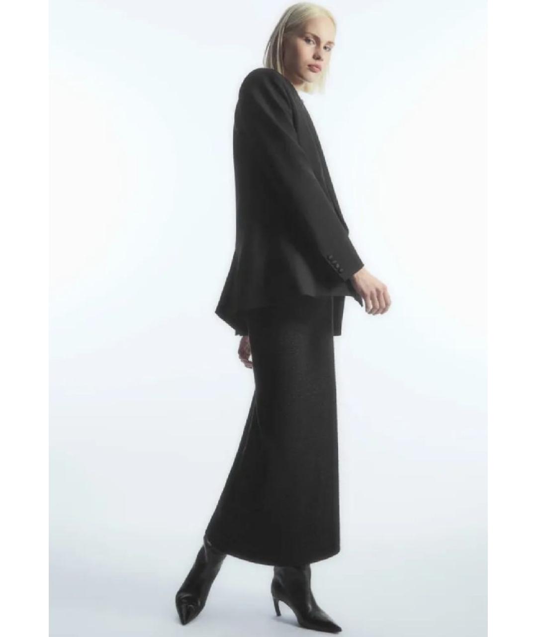 COS Черный вискозный костюм с юбками, фото 3