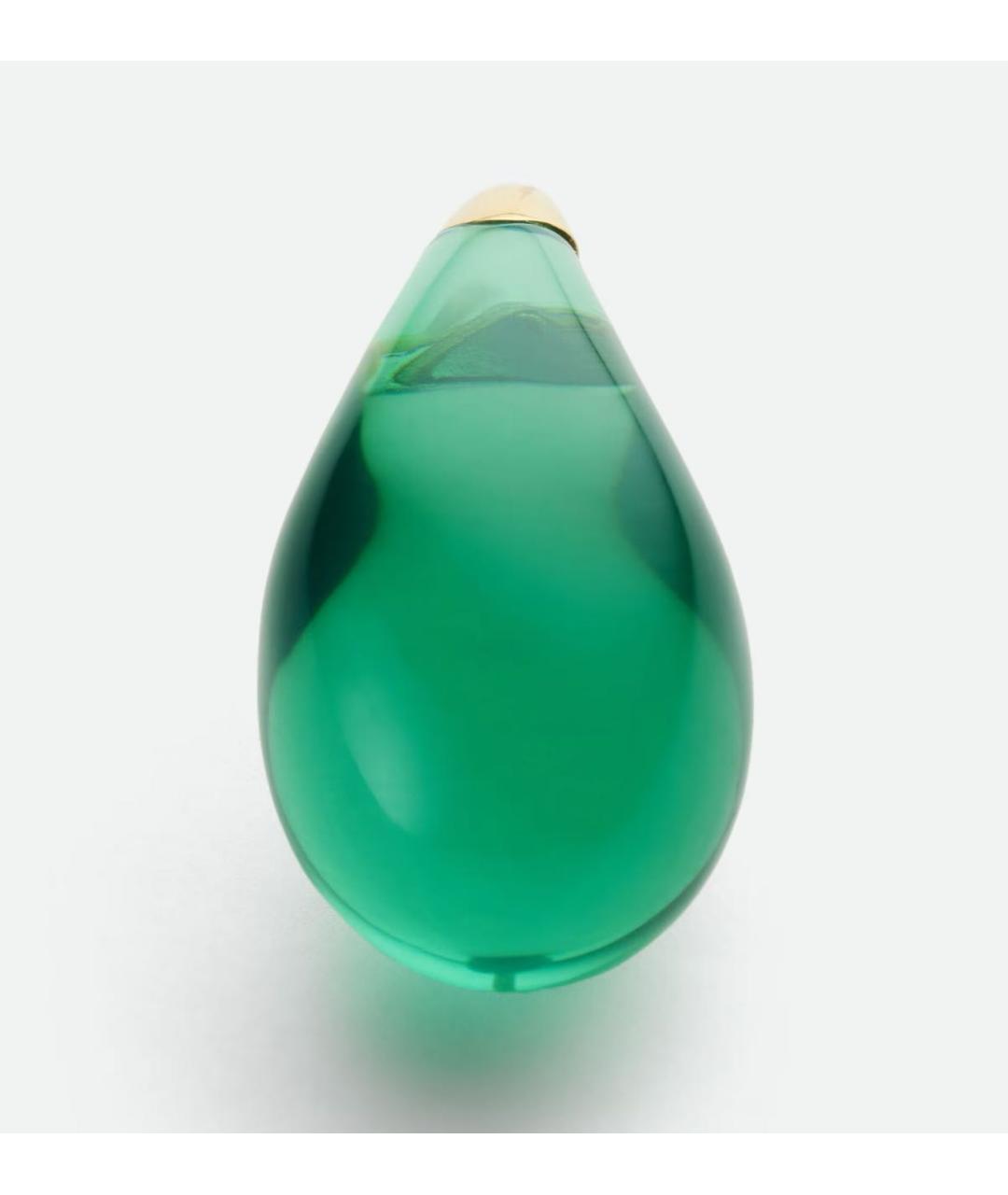 BOTTEGA VENETA Зеленые серебряные серьги, фото 4