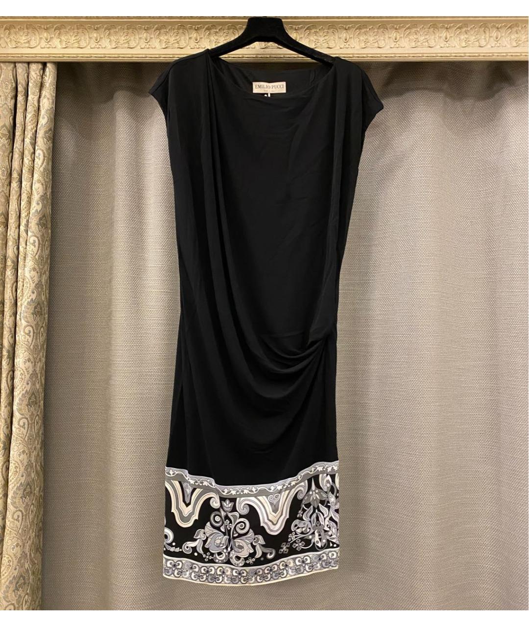 EMILIO PUCCI Черное вискозное коктейльное платье, фото 5