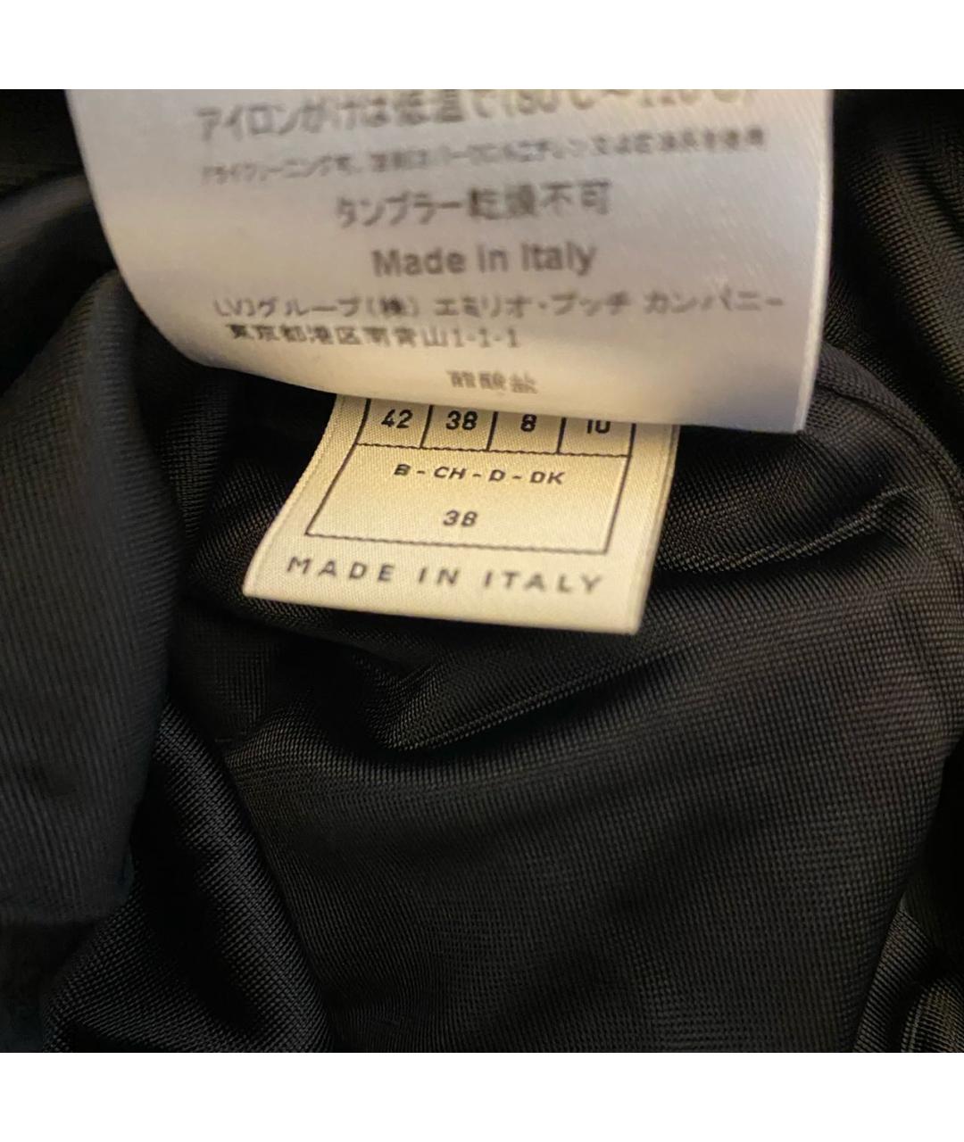 EMILIO PUCCI Черное вискозное коктейльное платье, фото 8