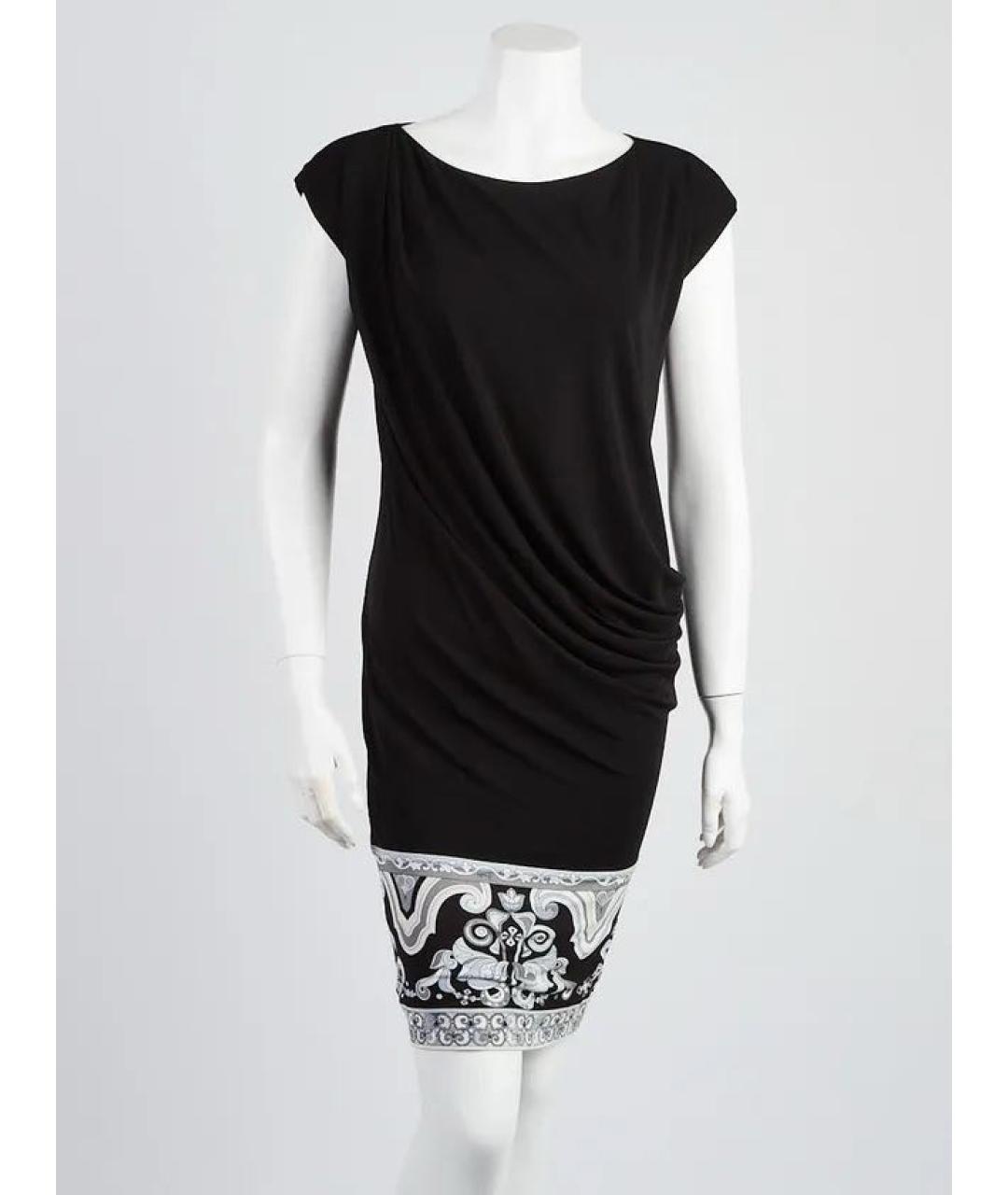 EMILIO PUCCI Черное вискозное коктейльное платье, фото 2