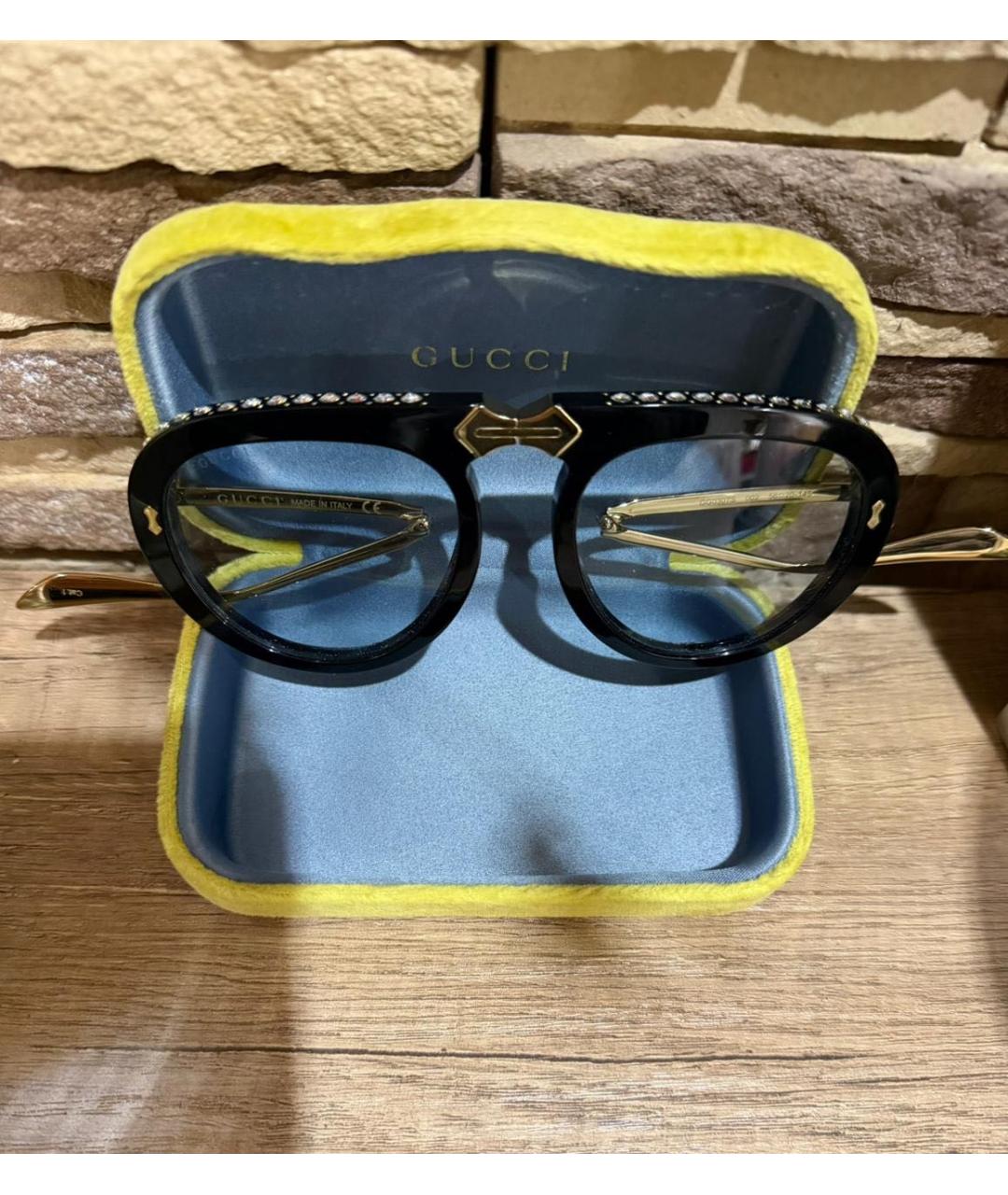 GUCCI Черные пластиковые солнцезащитные очки, фото 4