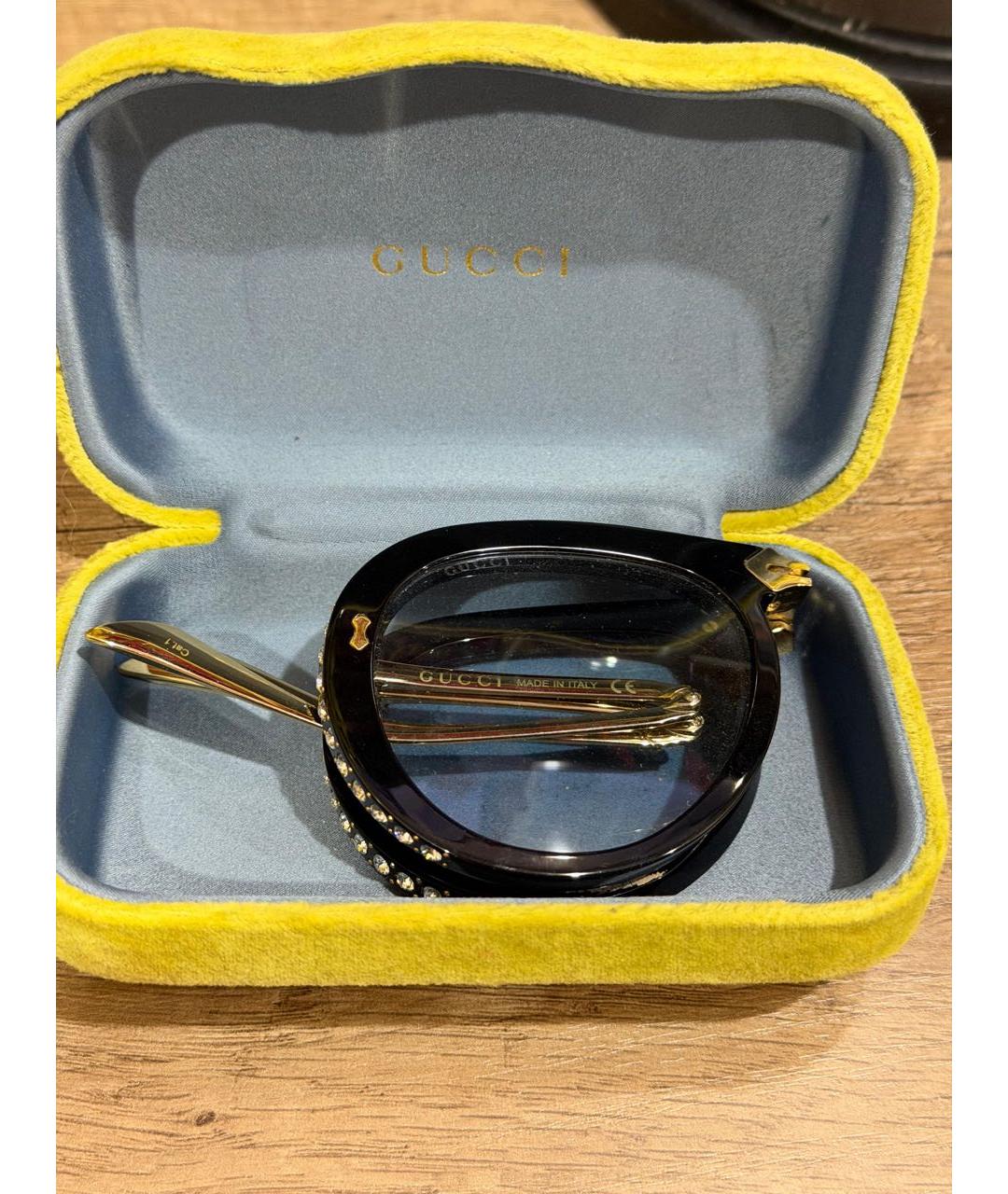 GUCCI Черные пластиковые солнцезащитные очки, фото 3