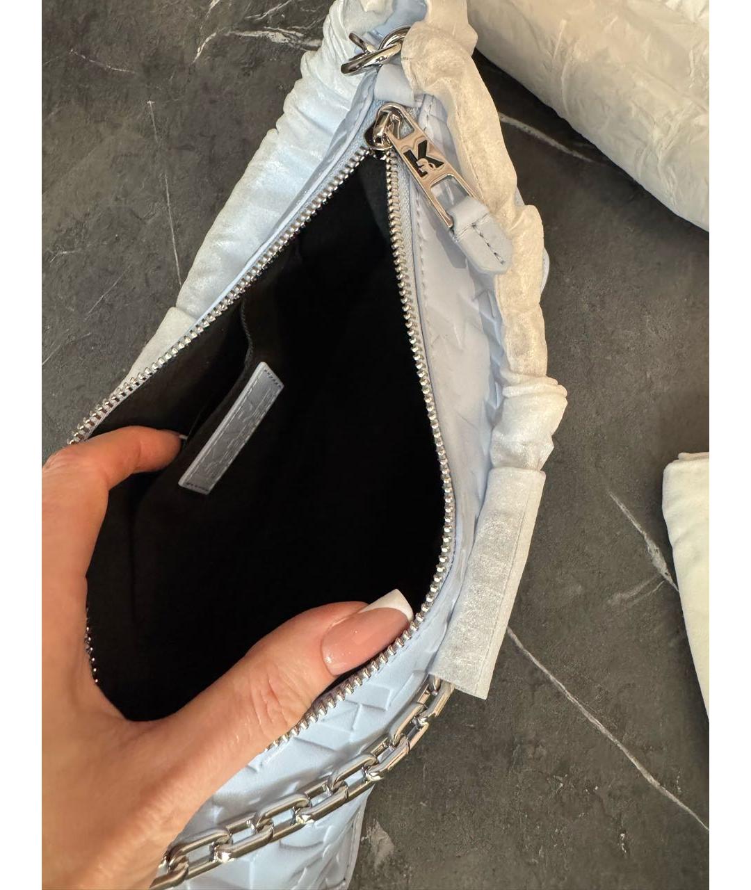 KARL LAGERFELD Голубая кожаная сумка через плечо, фото 4