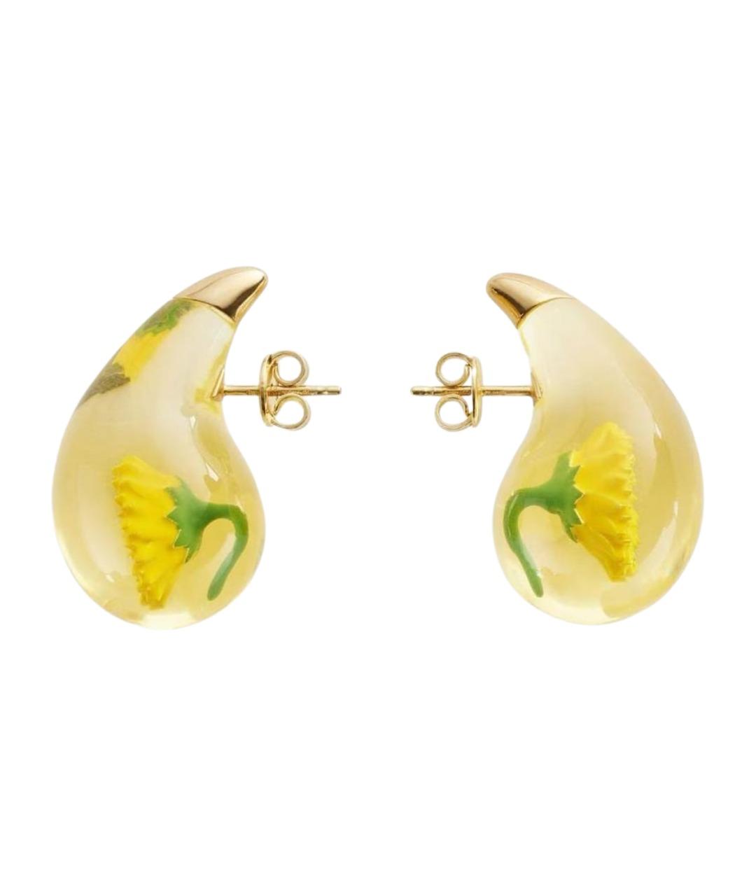 BOTTEGA VENETA Желтые серебряные серьги, фото 1