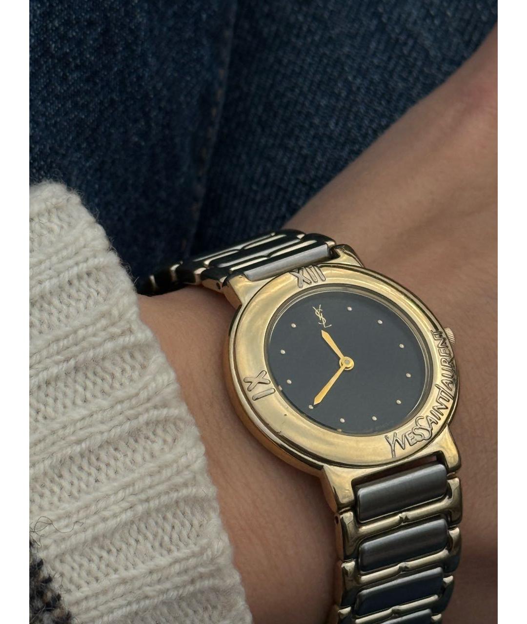 SAINT LAURENT Черные стальные часы, фото 5