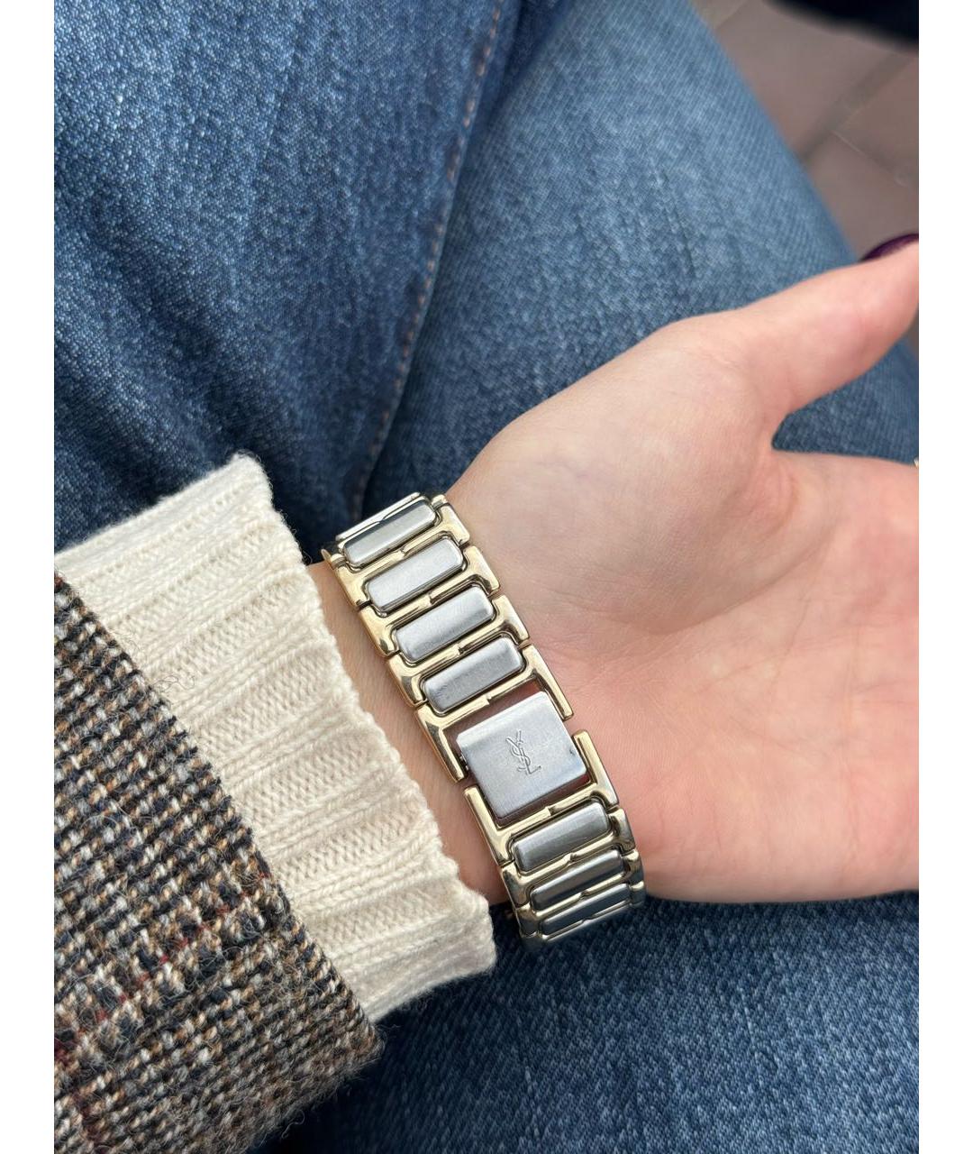 SAINT LAURENT Черные стальные часы, фото 3