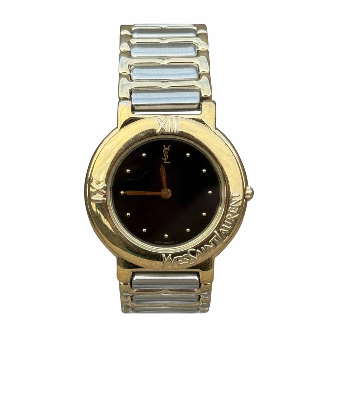 SAINT LAURENT Черные стальные часы, фото 1