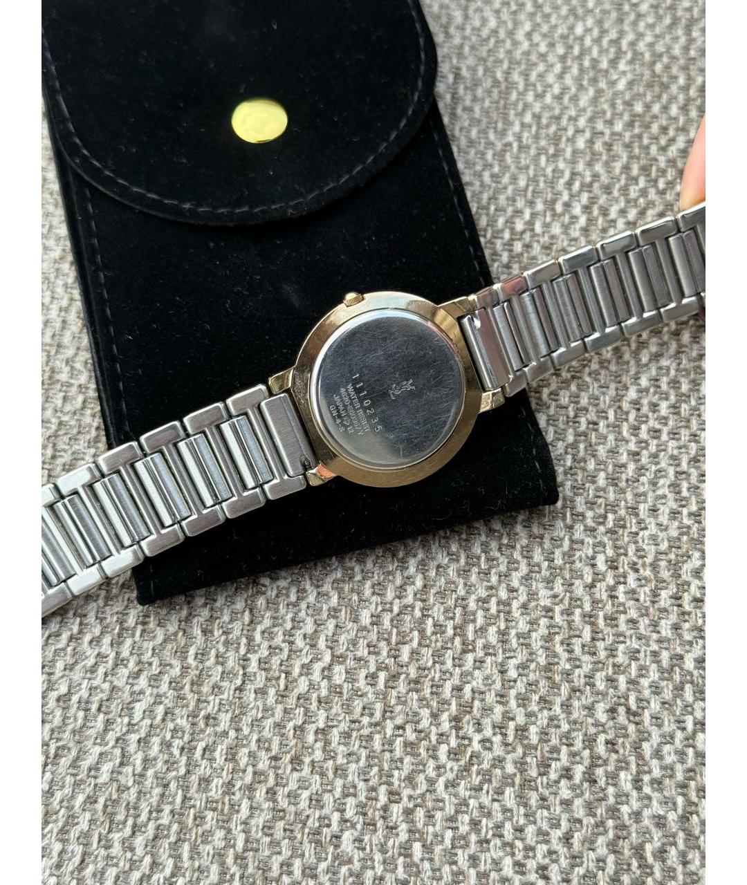 SAINT LAURENT Черные стальные часы, фото 2