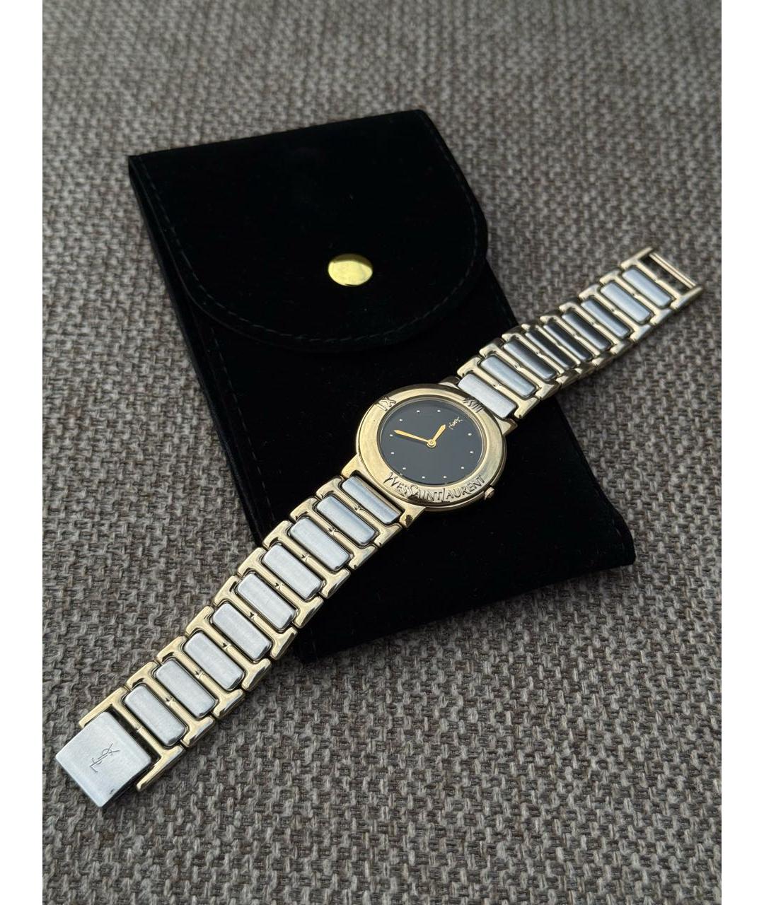 SAINT LAURENT Черные стальные часы, фото 4