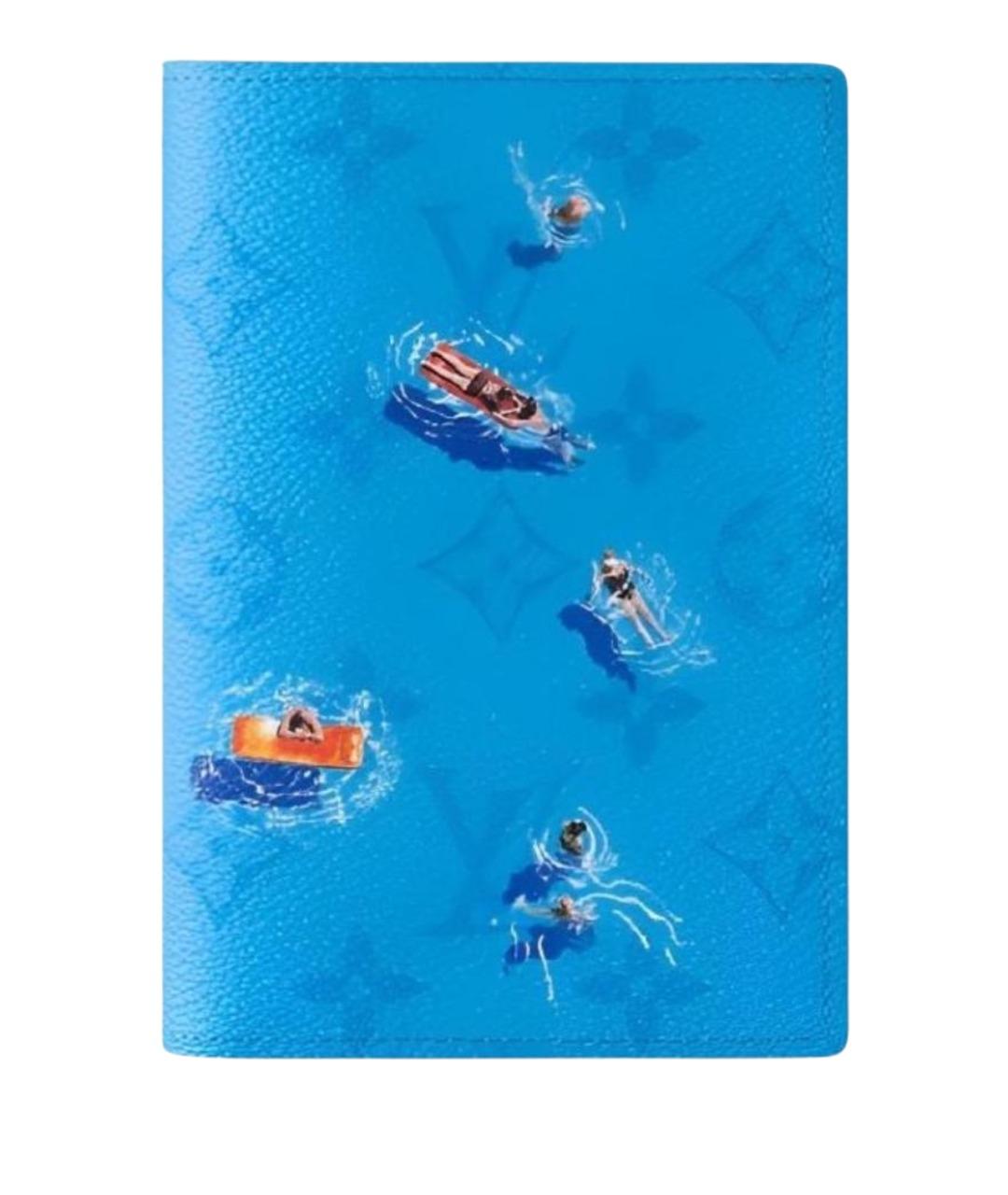 LOUIS VUITTON Синий кожаный кошелек, фото 1