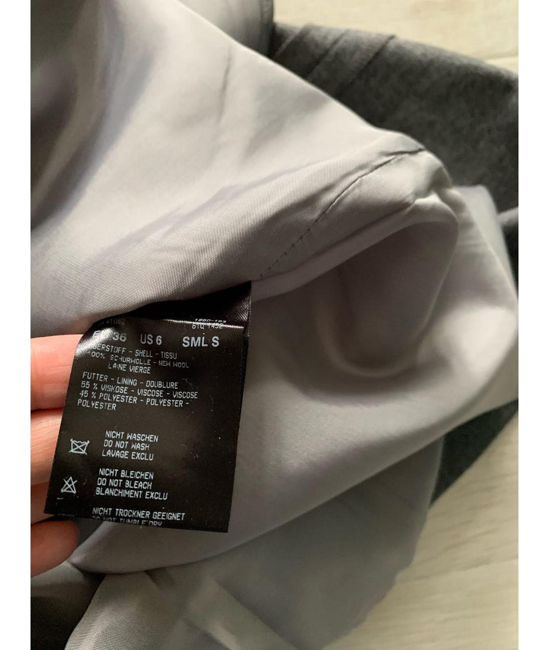 BOGNER Серое шерстяное повседневное платье, фото 5