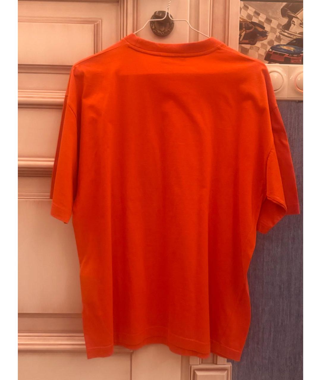 PRADA Оранжевая хлопковая футболка, фото 2