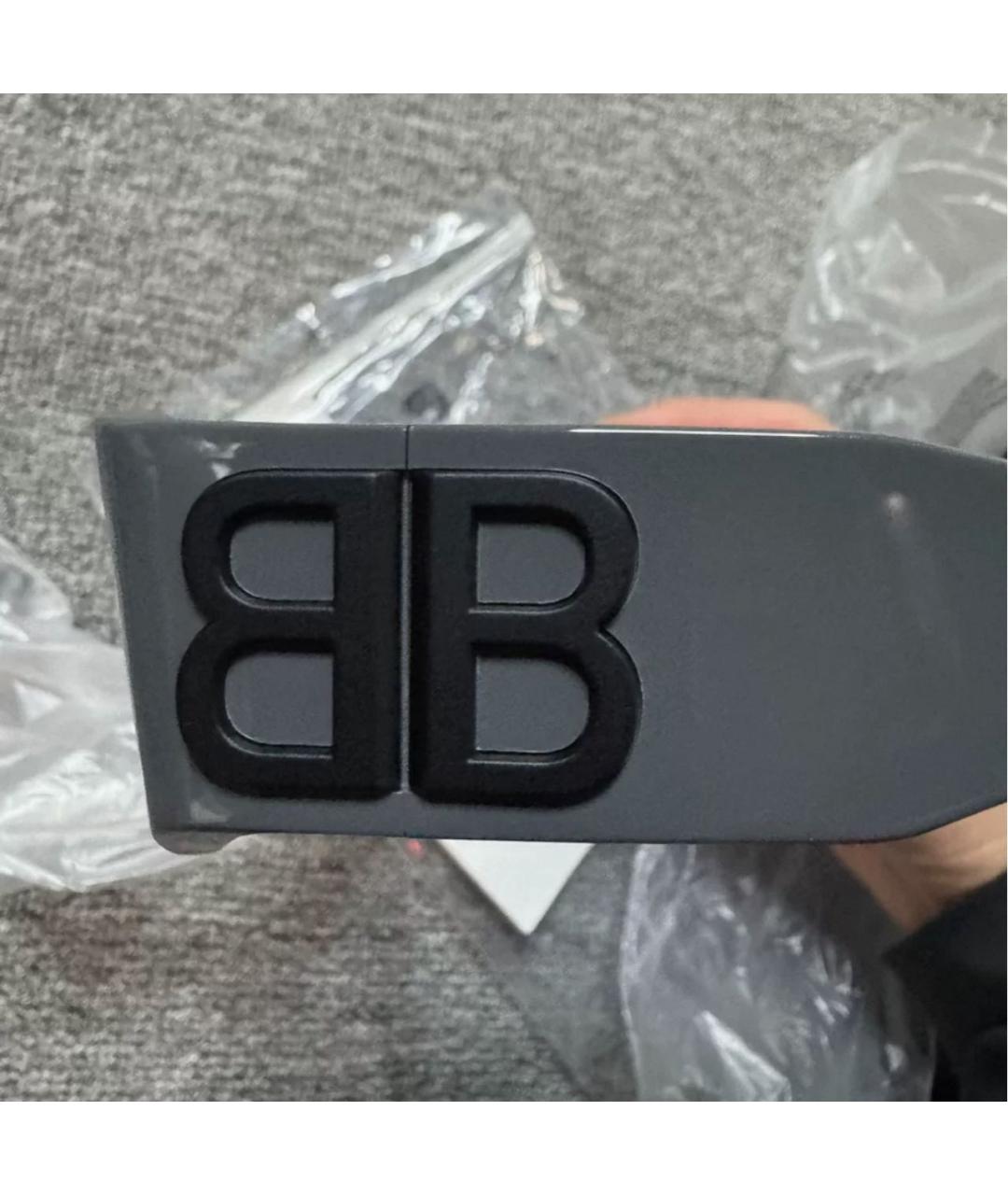 BALENCIAGA Серые пластиковые солнцезащитные очки, фото 4