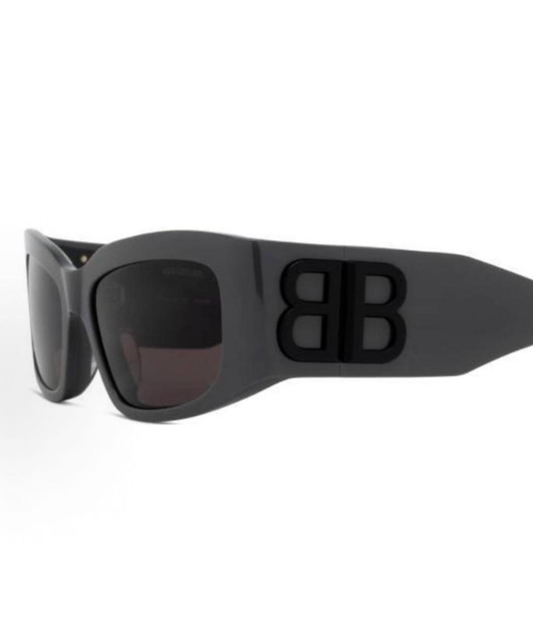 BALENCIAGA Серые пластиковые солнцезащитные очки, фото 3