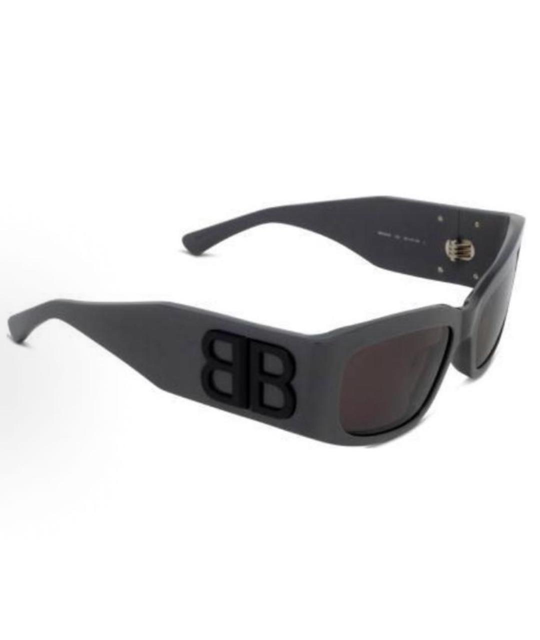 BALENCIAGA Серые пластиковые солнцезащитные очки, фото 2