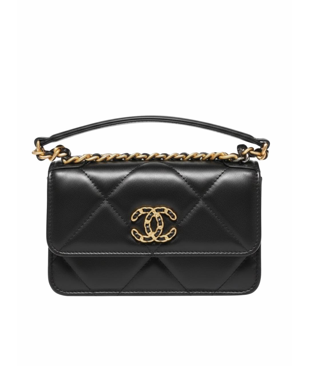 CHANEL Черная кожаная сумка через плечо, фото 1