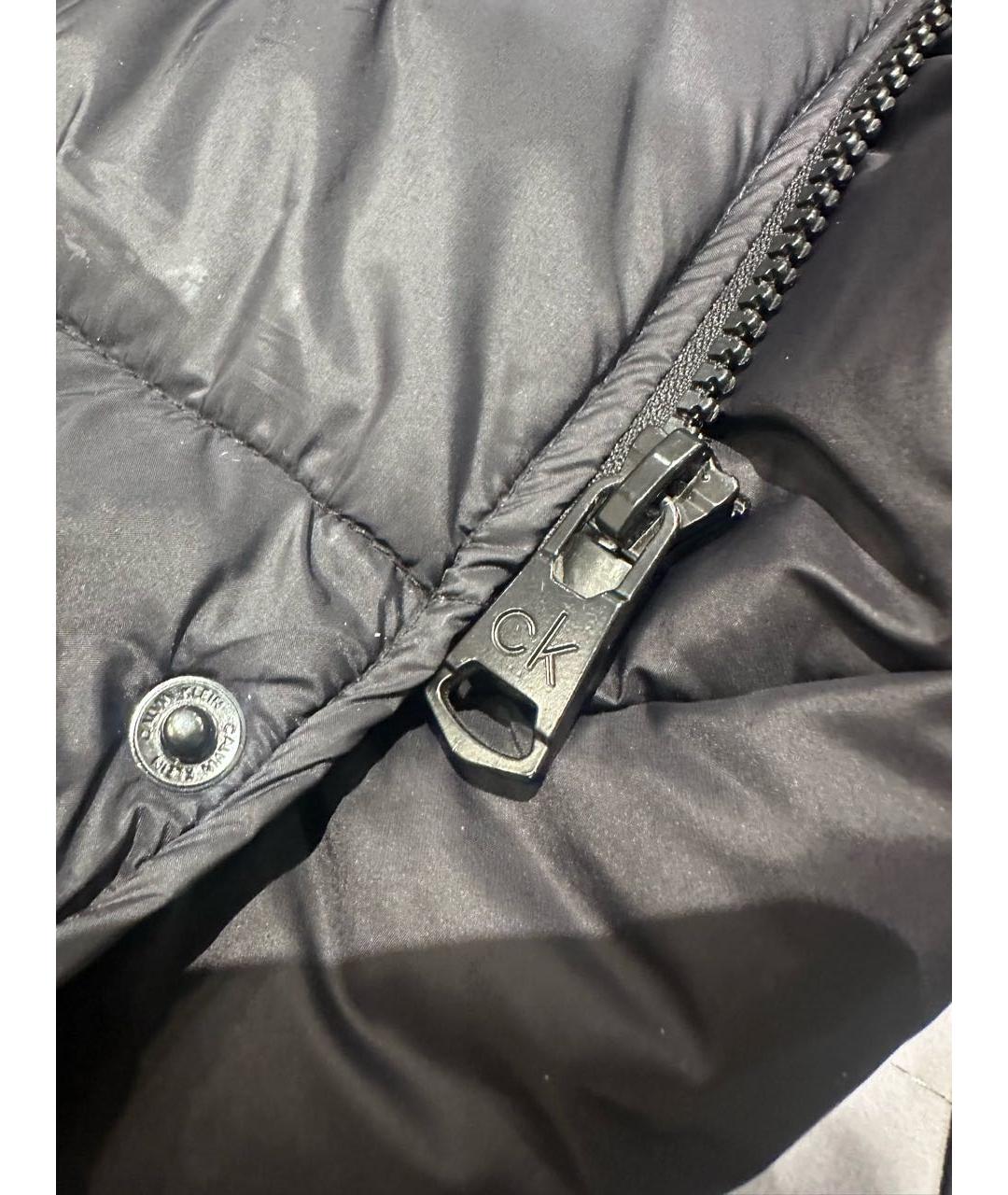 CALVIN KLEIN Черный полиэстеровый пуховик, фото 6