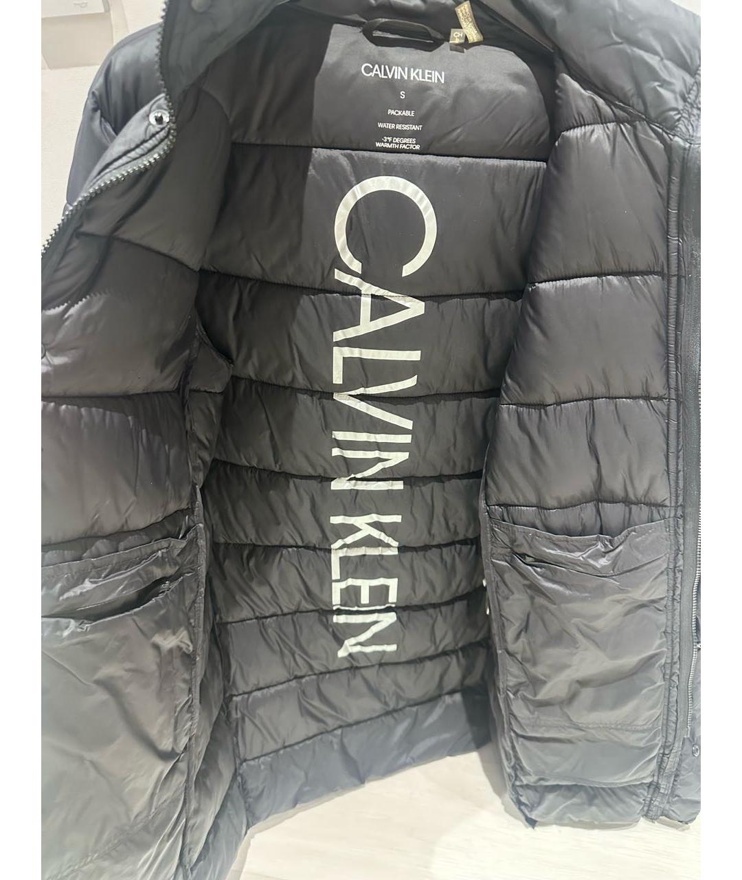 CALVIN KLEIN Черный полиэстеровый пуховик, фото 5