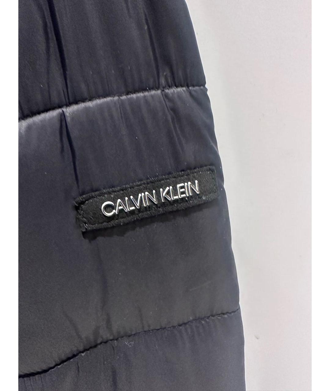 CALVIN KLEIN Черный полиэстеровый пуховик, фото 7