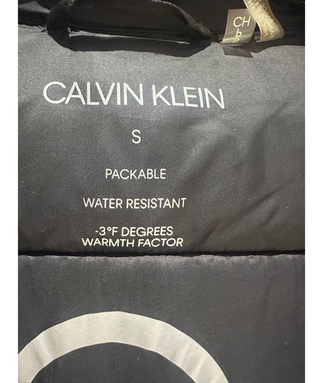 CALVIN KLEIN Черный полиэстеровый пуховик, фото 3