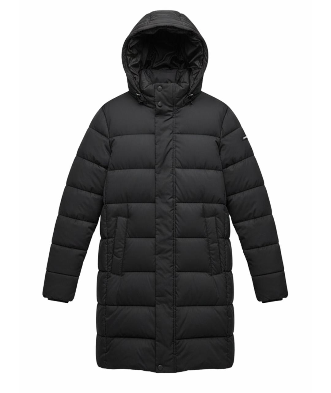 CALVIN KLEIN Черный полиэстеровый пуховик, фото 1