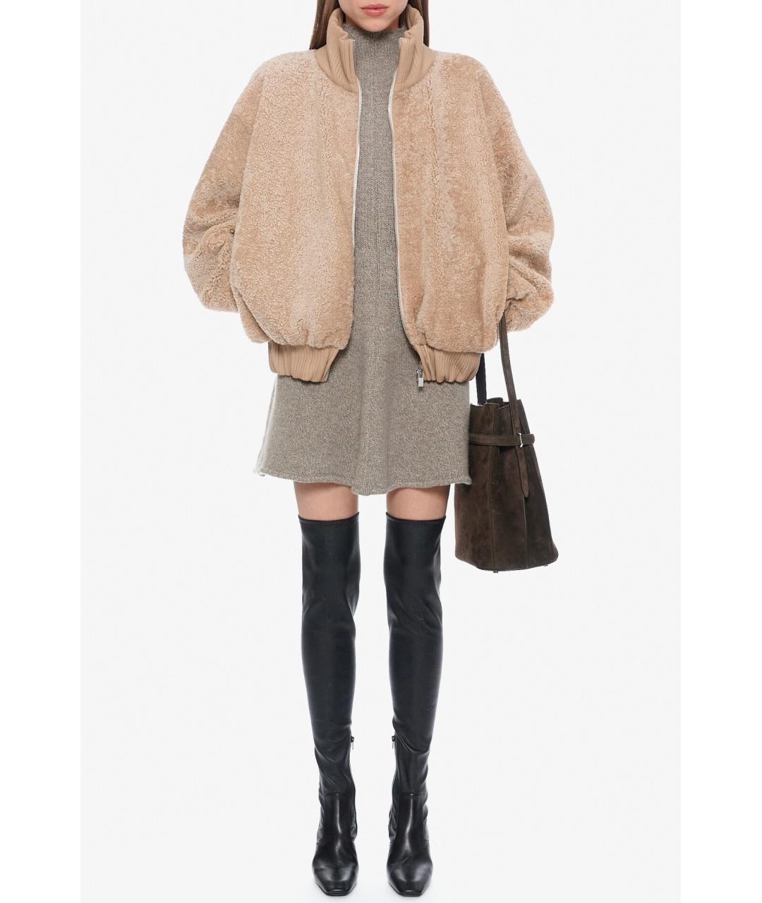 MAGDA BUTRYM Бежевая меховая куртка, фото 4