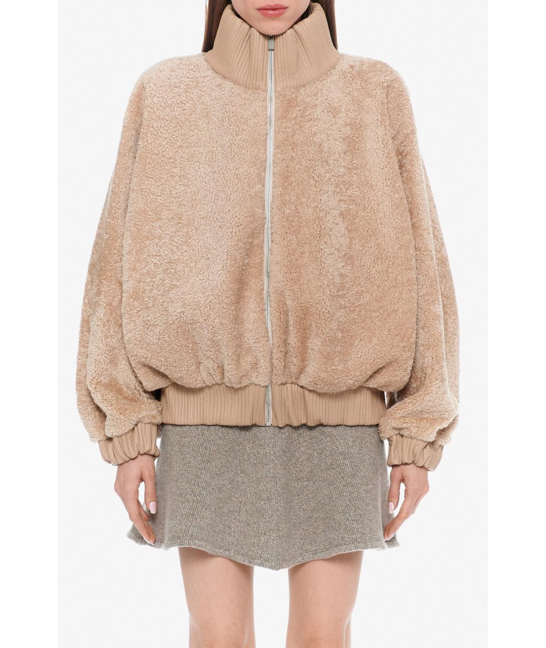 MAGDA BUTRYM Бежевая меховая куртка, фото 5