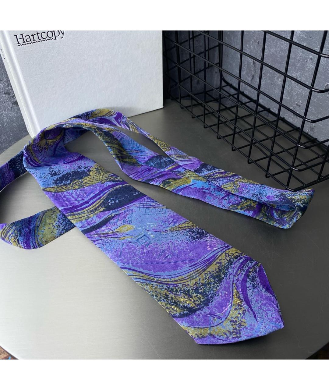 CHRISTIAN DIOR Синий шелковый галстук, фото 2