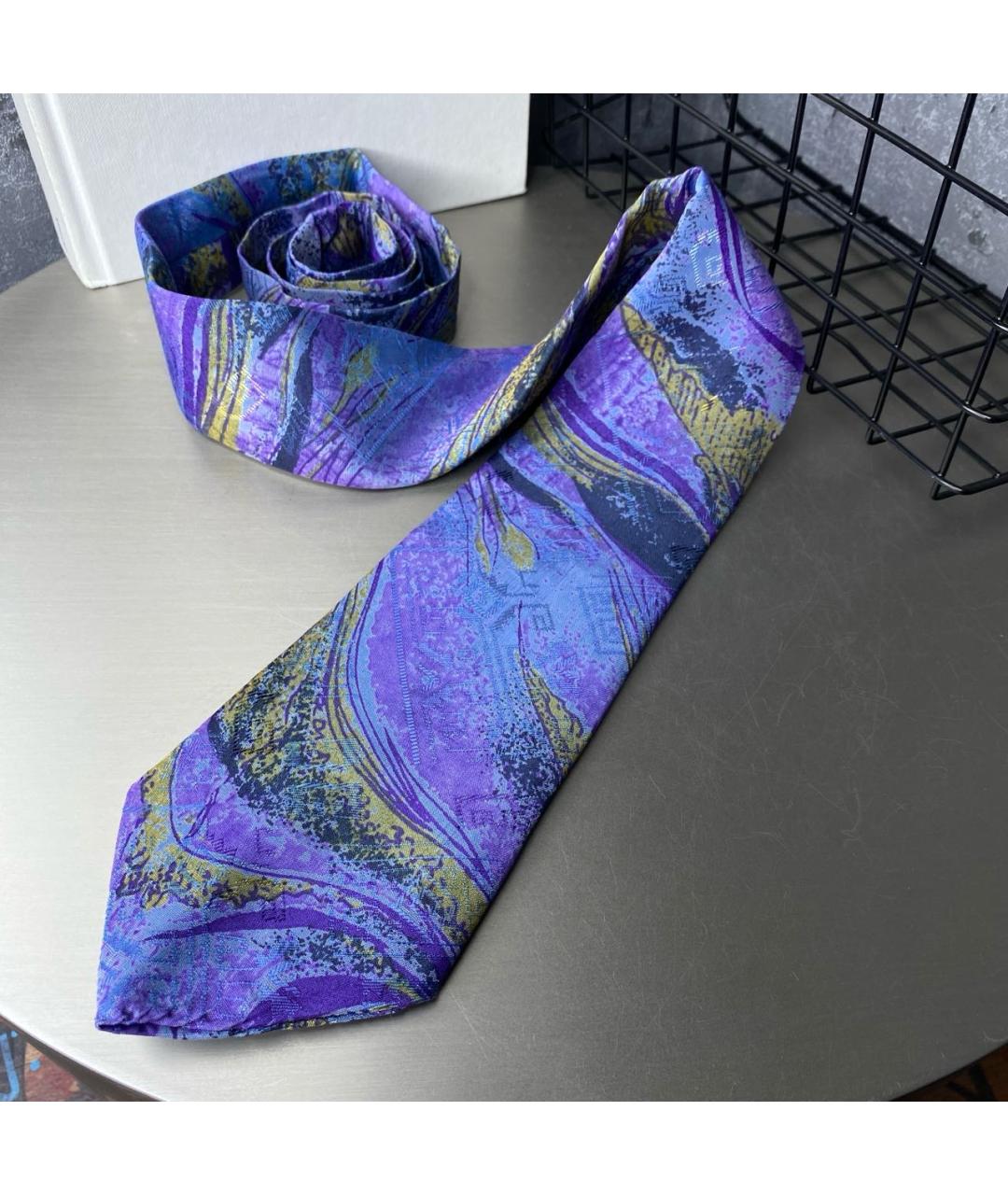 CHRISTIAN DIOR Синий шелковый галстук, фото 7