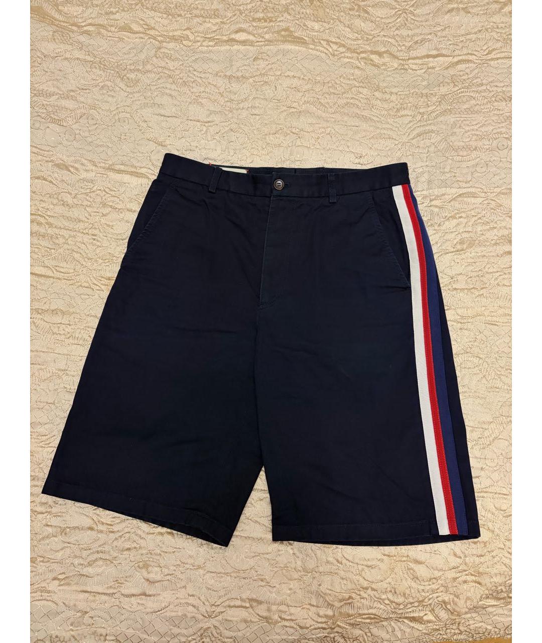 GUCCI Темно-синие хлопковые шорты, фото 5