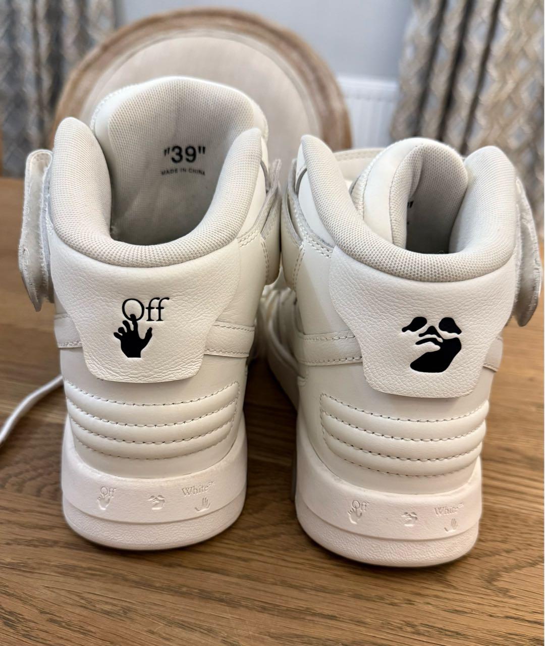 OFF-WHITE Белые кожаные кроссовки, фото 3