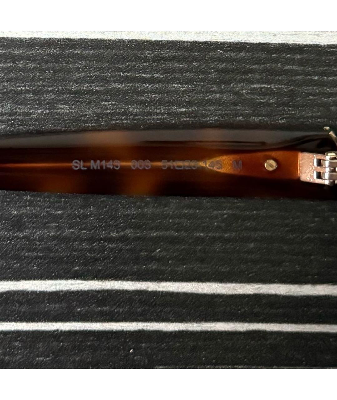 SAINT LAURENT Коричневые пластиковые солнцезащитные очки, фото 3