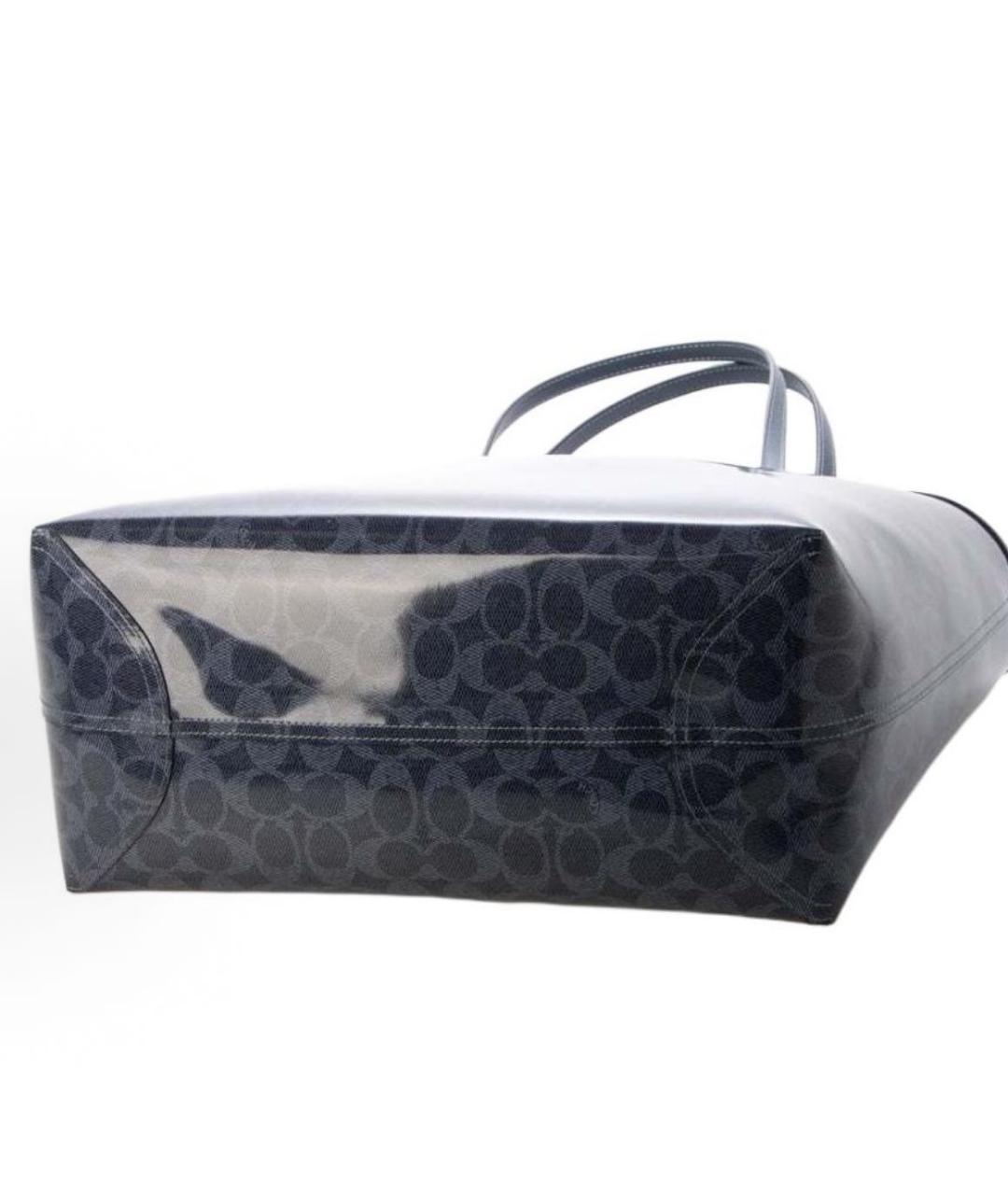 COACH Темно-синяя сумка с короткими ручками, фото 3