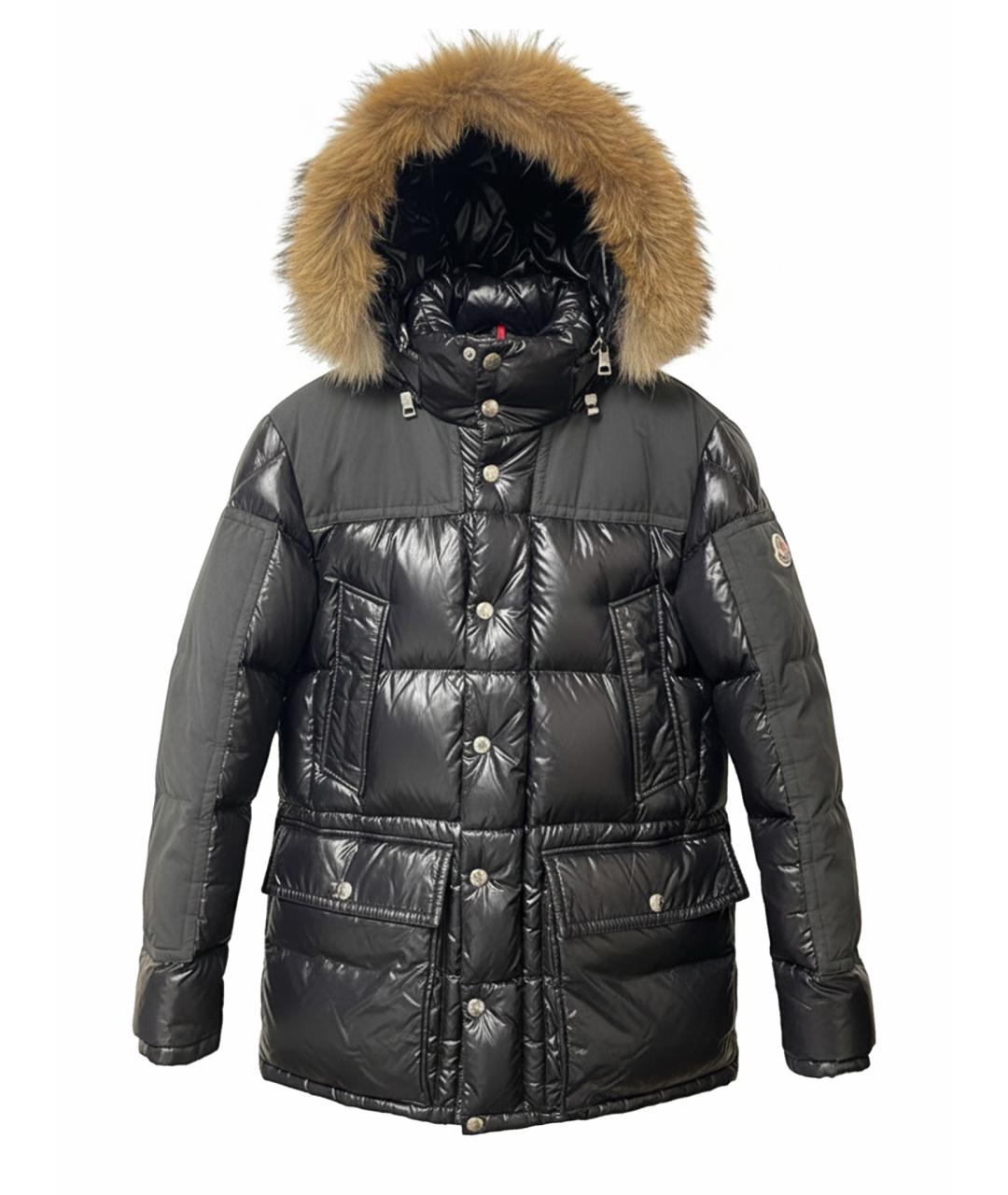 MONCLER Черный пуховик, фото 1