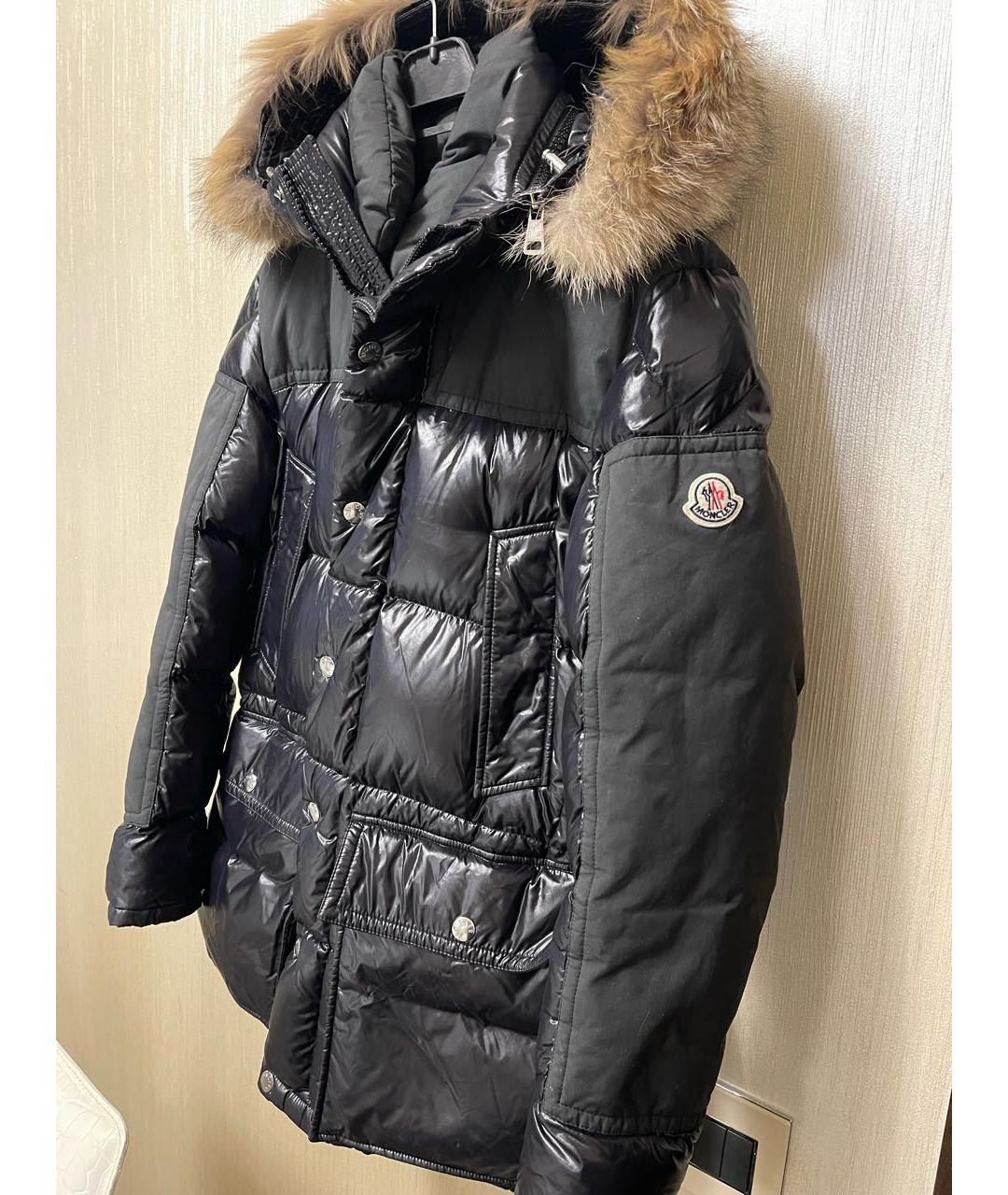MONCLER Черный пуховик, фото 3