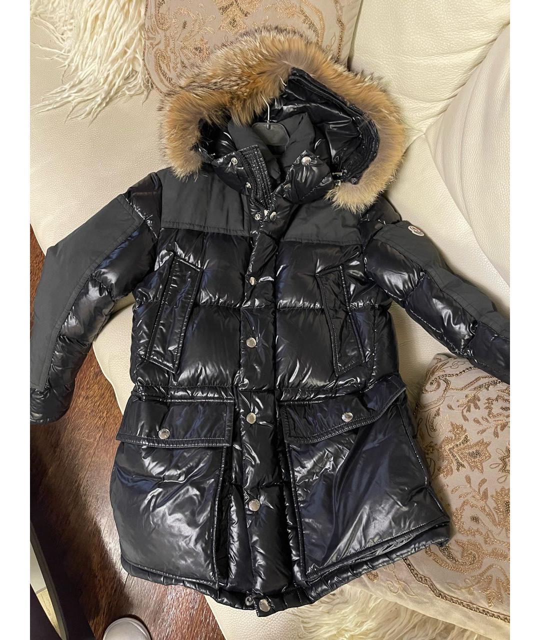MONCLER Черный пуховик, фото 5