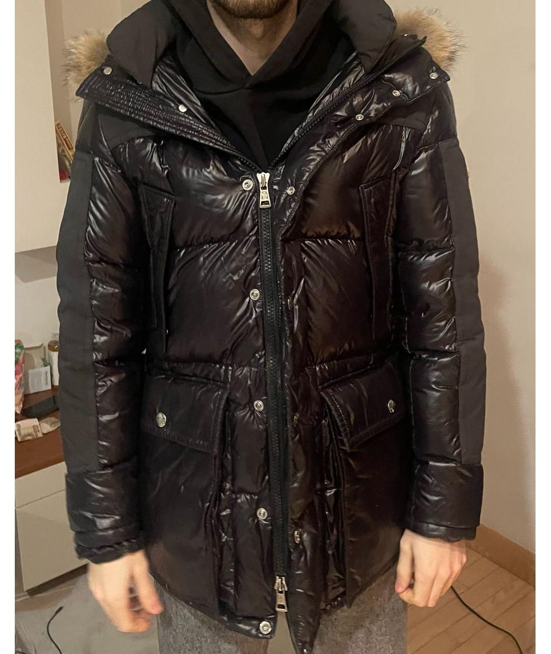 MONCLER Черный пуховик, фото 5